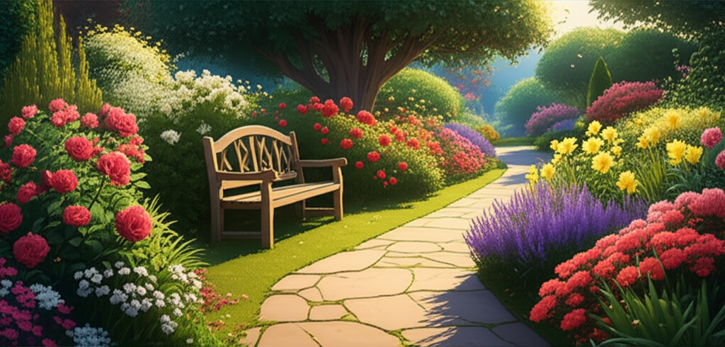 Beautiful garden path