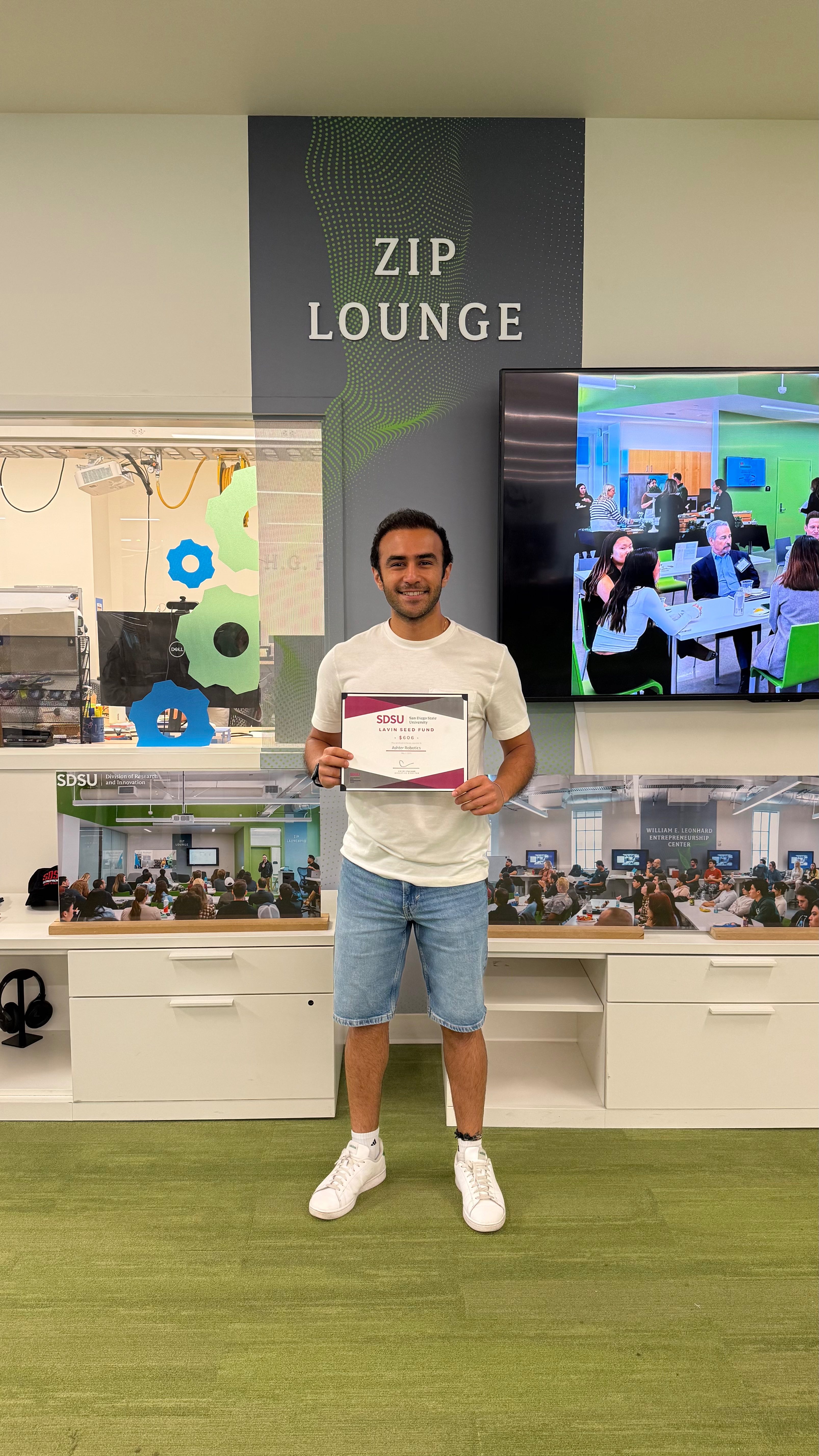 Team member receiving recognition